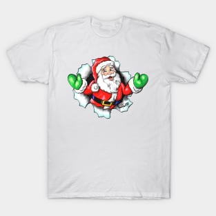 Happy Christmas Santa Breaks Out T-Shirt